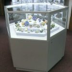 Mineral museum hex display case