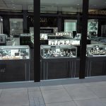 Jewellery store mall window showcases